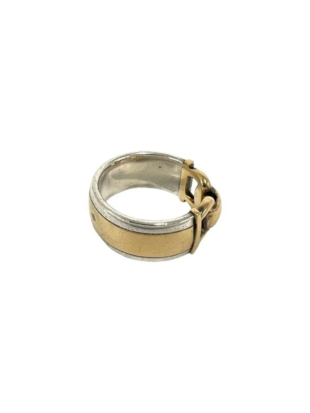 Hermes Box with Case Montevideo Ring 925 Sterling Silver Gold 18K